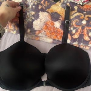 Black Satin Bra